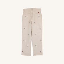 Load image into Gallery viewer, Critter Prep School Pant - Osprey Oatmeal w/ Santa Dog Embroidery - Corduroy
