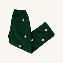Load image into Gallery viewer, Critter Sheffield Pants - Grier Green w/ Santa Embroidery - Corduroy
