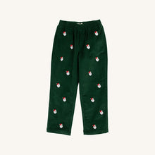 Load image into Gallery viewer, Critter Sheffield Pants - Grier Green w/ Santa Embroidery - Corduroy
