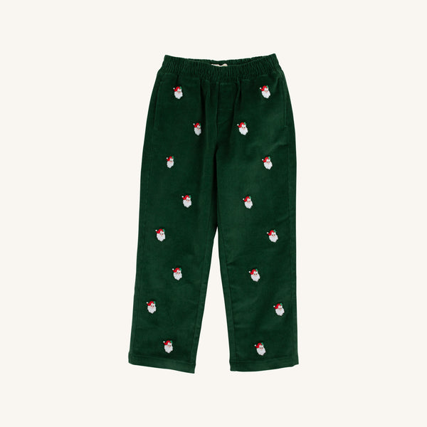 Critter Sheffield Pants - Grier Green w/ Santa Embroidery - Corduroy