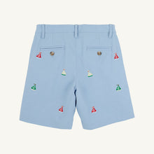 Load image into Gallery viewer, Critter Charlie's Chinos - Beale Street Blue w/ Sailboats Embroidery
