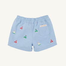 Load image into Gallery viewer, Critter Sheffield Shorts - Beale Street Blue w/ Sailboats Embroidery
