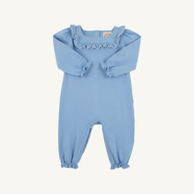 Load image into Gallery viewer, Darla Day Romper - Sarasota Sky w/ Worth Ave White
