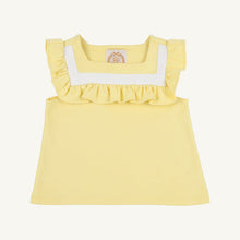 Load image into Gallery viewer, Darla Day Top - Lake Worth Yellow w/ Worth Ave White
