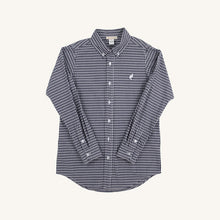 Load image into Gallery viewer, Dean's List Dress Shirt - Navy Grove Gingham w/ Worth Ave White
