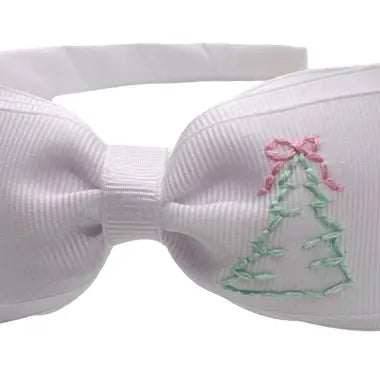 Headband - White w/ Christmas Tree