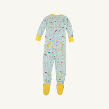 Load image into Gallery viewer, Fallon Footie Pajamas - Ice Cream Daydream (Blueberry Blue) w/ Nana Banana
