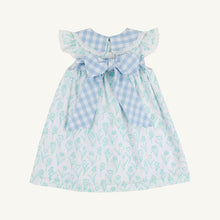 Load image into Gallery viewer, Franny Frock - Franklin Flowers w/ Barrington Blue Check
