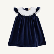Load image into Gallery viewer, Franny Frock - Nantucket Navy w/ White and Covington Cottage Plaid - Velveteen
