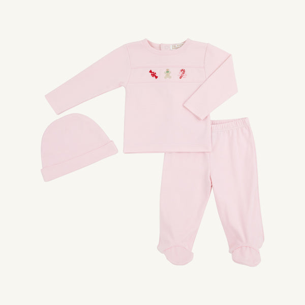 Hart's Hold Me Set - Palm Beach Pink w/ Winter Sweets Embroidery