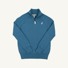 Load image into Gallery viewer, Hayden Half-Zip Sweater - Barnsley Blue w/ Palmetto Pearl

