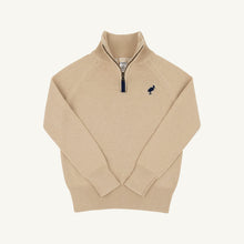 Load image into Gallery viewer, Hayden Half-Zip Sweater - Keeneland Khaki w/ Nantucket Navy
