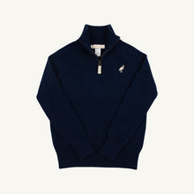 Load image into Gallery viewer, Hayden Half-Zip Sweater - Nantucket Navy w/ Osprey Oatmeal
