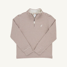 Load image into Gallery viewer, Hayword Half-Zip - Gray Bay Brown &amp; Palmetto Pearl Stripe
