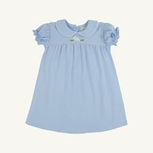 Load image into Gallery viewer, Holly Day Dress - Beale Street Blue - Bunny Embroidery - Pima
