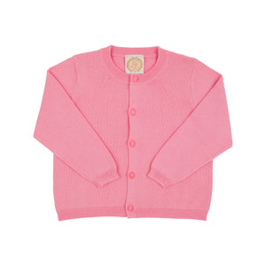 Cambridge Cardigan w/ Pearlized Buttons - Hamptons Hot Pink