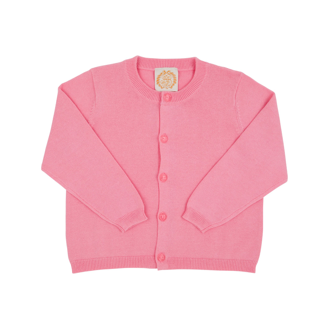 Cambridge Cardigan w/ Pearlized Buttons - Hamptons Hot Pink