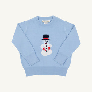 Isaac's Intarsia Sweater - Beale Street Blue w/ Snowman