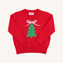 Load image into Gallery viewer, Isabelle's Intarsia Sweater - Richmond Red w/ Christmas Tree
