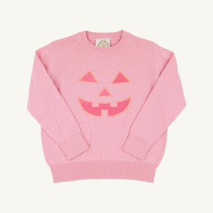 Isabelle's Intarsia Sweater - Sandpearl Pink w/ Pumpkin Face
