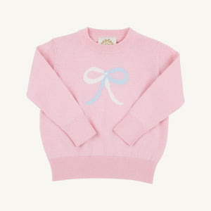 Isabelle's Intarsia Sweater - Palm Beach Pink w/ Bow Intarsia