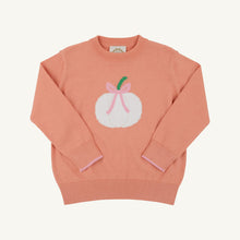 Load image into Gallery viewer, Isabelle's Intarsia Sweater - Seashore Sherbet w/ Pumpkin &amp; Bow
