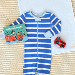 Knox's Night Night - Barbados Blue Stripe w/ Beale Street Blue - Fleece