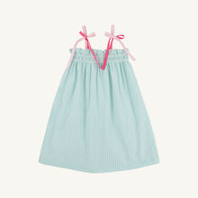 Load image into Gallery viewer, Lainey's Little Dress - Turks Teal Windowpane w/ Palm Beach Pink - Woven
