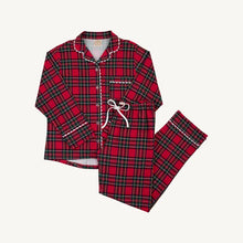 Load image into Gallery viewer, Let Me Lounge Set - Society Prep Plaid w/ Worth Ave White - Pima Cotton - Ladies

