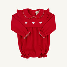 Load image into Gallery viewer, Biltmore Bubble - Richmond Red w/ Hearts Embroidery - Long Sleeve
