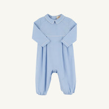 Load image into Gallery viewer, Bradford Romper - Beale Street Blue w/ Worth Ave White - Long Sleeve
