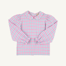 Load image into Gallery viewer, Maude's Peter Pan Collar Shirt - Barrington Blue &amp; Hot Pink Gingham - Long Sleeve - Flannel
