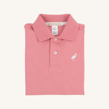 Load image into Gallery viewer, Prim and Proper Polo - Nantucket Red w/ Worth Ave White Stork - Long Sleeve
