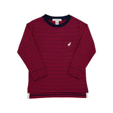 Load image into Gallery viewer, Carter Crewneck - Red &amp; Navy Stripe - Long Sleeve
