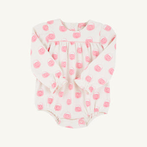 Penny's Play Bubble - Vintage-Prep Pumpkin Pails - Sandpearl Pink - Pima - Long Sleeve