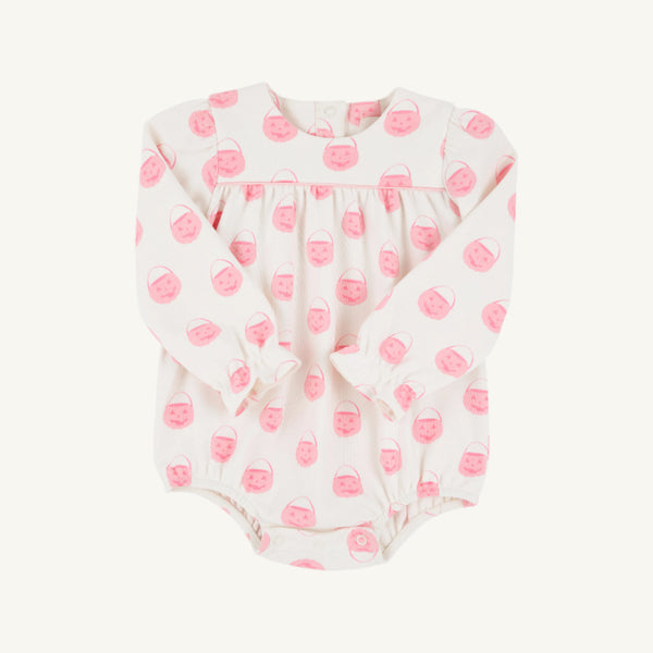 Penny's Play Bubble - Vintage-Prep Pumpkin Pails - Sandpearl Pink - Pima - Long Sleeve
