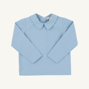 Peter Pan Collar Shirt - Long Sleeve - Barrington Blue - Broadcloth