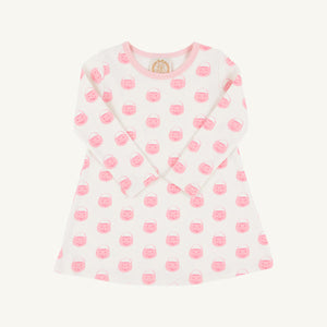 Polly Play Dress - Vintage-Prep Pumpkin Pails - Sandpearl Pink - Long Sleeve