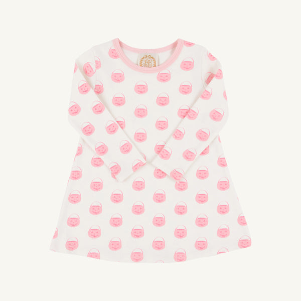 Polly Play Dress - Vintage-Prep Pumpkin Pails - Sandpearl Pink - Long Sleeve