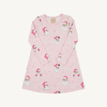 Load image into Gallery viewer, Polly Play Dress - Dear Santa (Palm Beach Pink Stripe) - Long Sleeve - Heavy Knit
