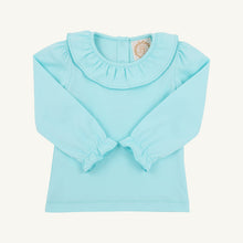 Load image into Gallery viewer, Ramona Ruffle Collar Shirt - Edisto Egg Blue - Long Sleeve
