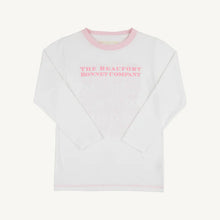Load image into Gallery viewer, Sir Proper's T-Shirt - Worth Ave White w/ Palm Beach Pink Bows - Long Sleeve
