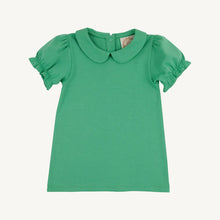 Load image into Gallery viewer, Maude's Peter Pan Collar Shirt - Gibson Island Green - Short Sleeve - Pima
