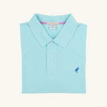 Load image into Gallery viewer, Croquet Party Beach Polo - Edisto Egg Blue w/ Wood Boat Blue
