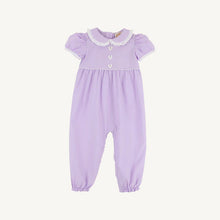 Load image into Gallery viewer, Olivia Ruth Romper - Lauderdale Lavender w/ Worth Ave White
