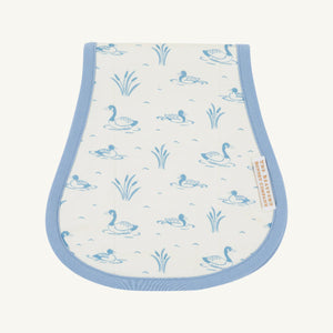 Oopsie Daisy Burp Cloth -Quack Quack Honk (Pearl) w/ Barrington Blue