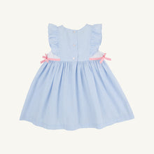 Load image into Gallery viewer, Pammy's Pinafore Dress - Breakers Blue Seersucker w/ Sandpearl Pink

