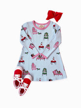 Load image into Gallery viewer, Polly Play Dress - Paw-recious w/ Hamptons Hot Pink - Long Sleeve
