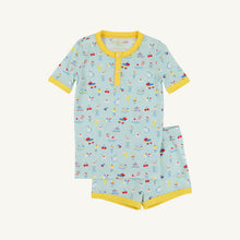 Load image into Gallery viewer, Payton Pajama Shorts Set - Ice cream Daydream (Blueberry Blue) w/ Nana Banana
