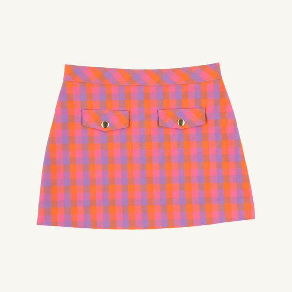 Perrin Pocket Skirt - Autumn Punch Plaid - Woven